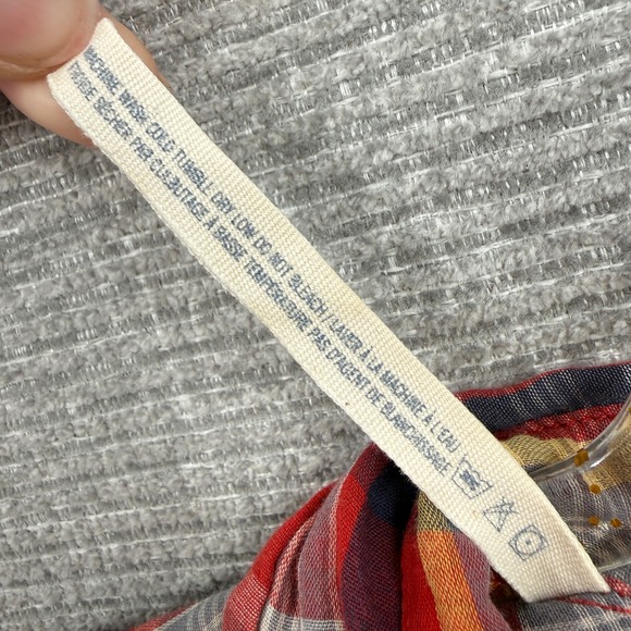 Paper Boy Shirts Womens Red Plaid Long‎ Sleeve Button Up Shirt Size S - Picture 6 of 13